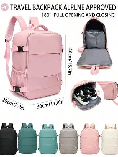 Dedoo Women's Polyester Laptop Backpack, Multi-Pocket Design, Lightweight Casual, Suitable For Students, Office, Travel And Daily Activities Large Capacity,School Bookbag,College University Campus
