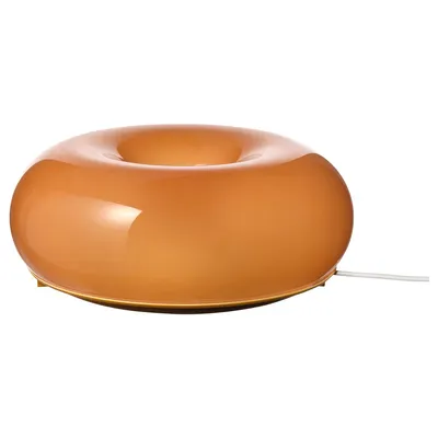 VARMBLIXT LED table/wall lamp - orange glass/round 30 cm