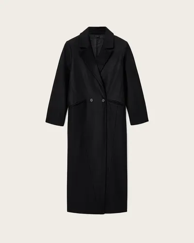 Nellie Double Breasted Coat Black | ALLSAINTS Canada