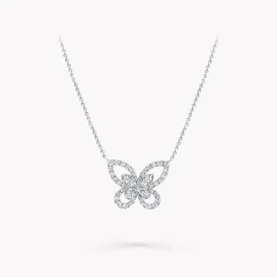 Butterfly Silhouette Diamond Mini Pendant