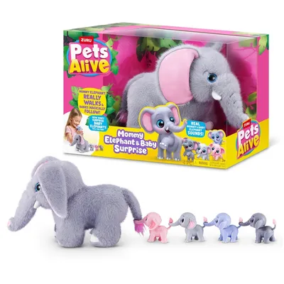Pets Alive Mama & Baby Surprise Interactieve Knuffelset Mama Elephant