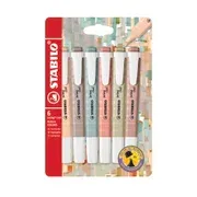 Surligneur format stylo STABILO swing cool NatureCOLORS Etui carton de 6 surligneurs