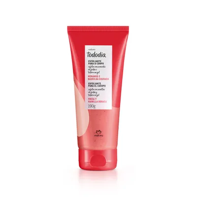 Esfoliante para o Corpo Tododia Morango e Baunilha Dourada 190 g