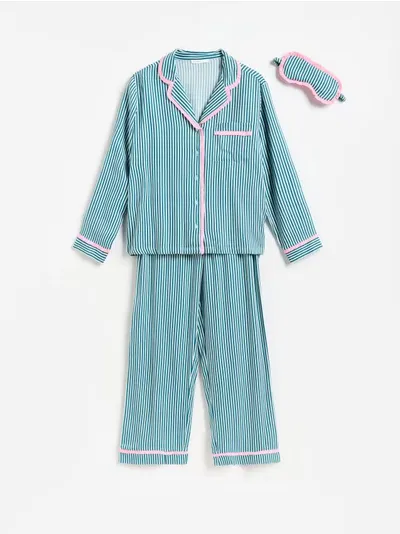 Pijama din viscoză cu bentiță