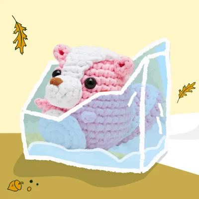 Andre the Skunk Pink Crochet Kit