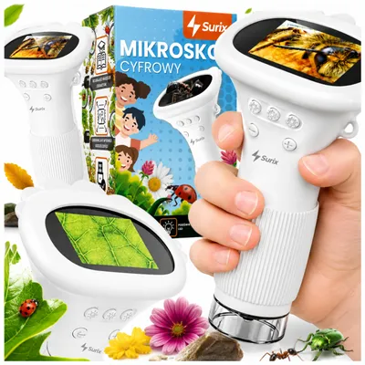 MIKROSKOP CYFROWY OPTYCZNY 1000X HD KIESZONKOWY DLA DZIECI LED PRZYBLIŻENIE