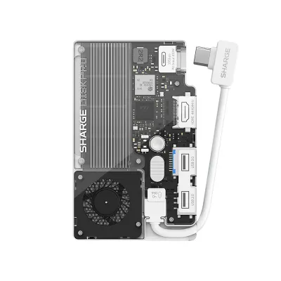 SHARGE Disk Pro( 5-in-1, 10Gbps, Up to 4TB,Active Cooling)