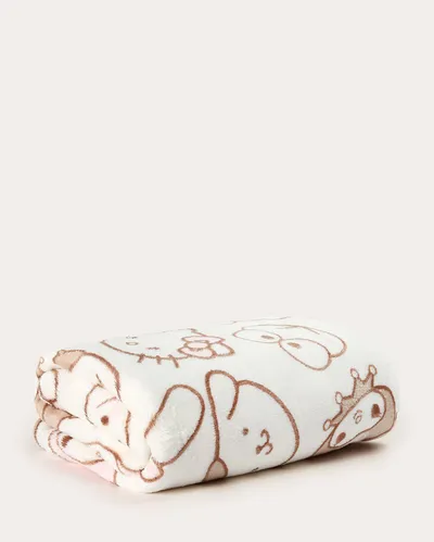 Manta casal flannel microfibra Hello Kitty - Branca | Casa Riachuelo