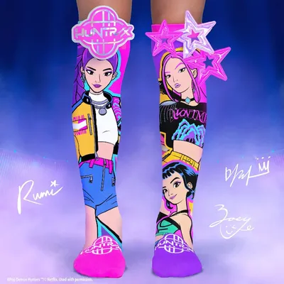 MadMia KPop Demon Hunters Socks Huntr/x Ages 3 to 5
