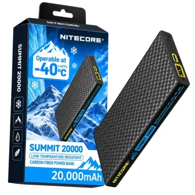 Powerbank Nitecore Summit 20000mah 20w Usb-c Ipx5 -40°c Outdoor Carbon