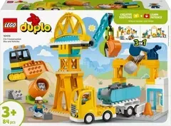Конструктор LEGO DUPLO Town Будівельний майданчик з транспортними засобами 3 в 1 84 елементи (10476)
