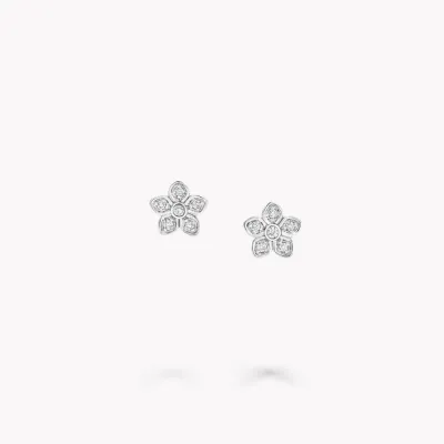 Wild Flower Petite Pavé Diamond Stud Earrings
