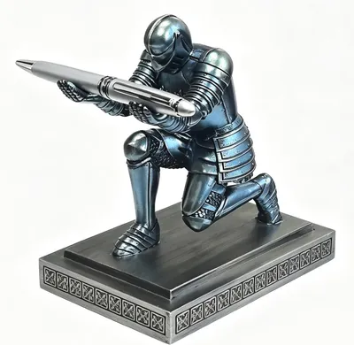 Knight Pen Holder Pen Stand Desk Organizer and Accessories Blue