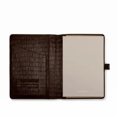 B5 Composition Snap Journal Brown Croc