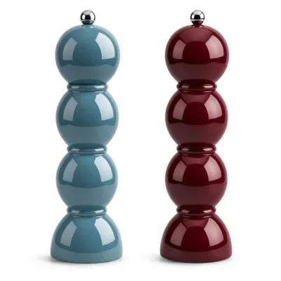 Chambray and Cherry Bobbin Salt & Pepper Mill Set