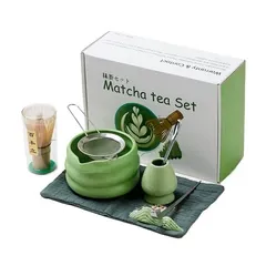 Набір Matcha Lesko SD5458 Green для приготування чаю матчу 7 предметів