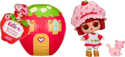 L.O.L. Surprise! Loves Strawberry Shortcake Tots - Bambole profumate da collezione con 7 sorprese, animaletto, biti, scarpe, cappello, set di giochi per la casa delle fragole, età 4+
