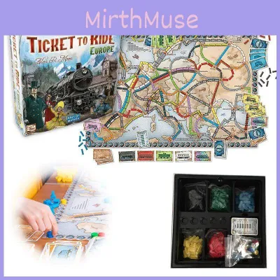 Настільна гра Days Of Wonder Ticket To Ride Europe з яскравими дерев'яними фігурками