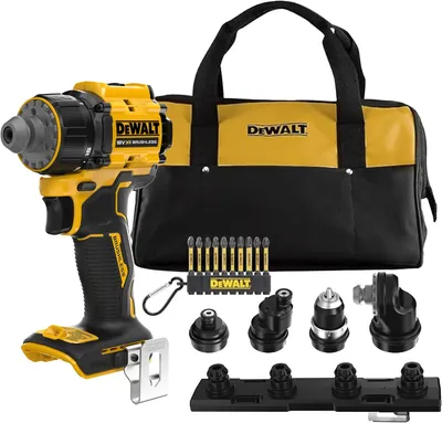 DEWALT Perceuse-visseuse multi-têtes 18V XR, 4 têtes, DCD803KN-XJ