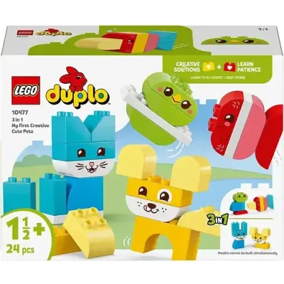 Конструктор LEGO DUPLO My First Чарівні творчі домашні улюбленці 3 в 1, 24 деталі (10477)