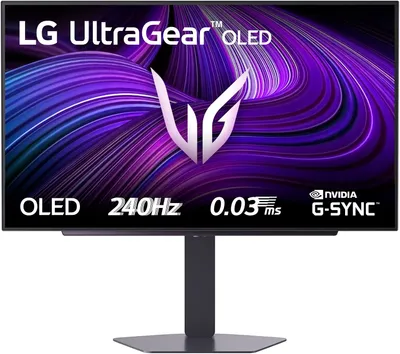 LG UltraGear OLED 27GX704A Monitor Gaming 27" QHD (2560x1440), 240Hz, 0,03ms (GtG), OLED, G-Sync, FreeSync Premium Pro, VRR, HDR 400 True Black, HDMI 2.1, DisplayPort, Hub USB, AUX, Nero