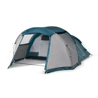 Barraca de Camping MH100 4 Pessoas Quechua Cinza