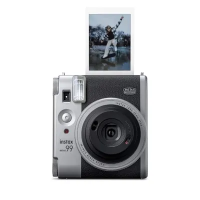 Cámara instantánea analógica instax Mini 99 Silver, con Efectos de Color, 3 Modos de Disparo y Control de luminosidad. Color Negro/Plata.