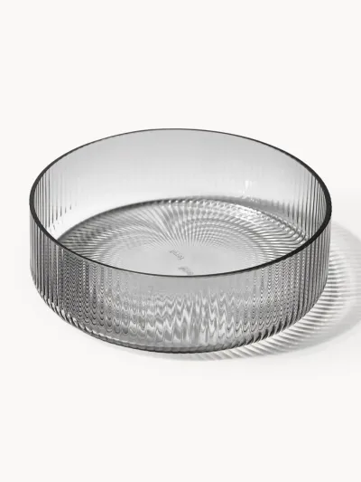 Cuencos para servir de vidrio soplado con relieve Ripple, set de 4