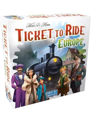 Asmodee | Ticket to Ride Europe | Juego de mesa | A partir de 8 | 2 a 5 jugadores | Tiempo medio de juego de 30 a 60 minutos