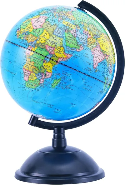 Exerz 20cm Globe Terrestre - Carte en Français - 20cm World Globe in French - Garte politique/éducative/géographique