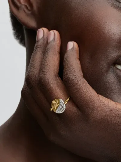 Sun & Moon Reversible Medallion Ring